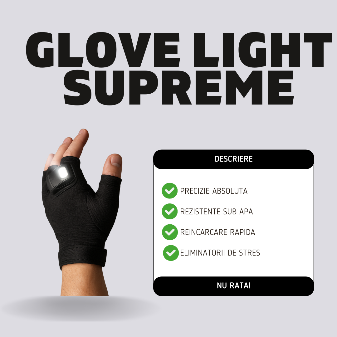 GloveLight - Mănuși cu LED LightBeam